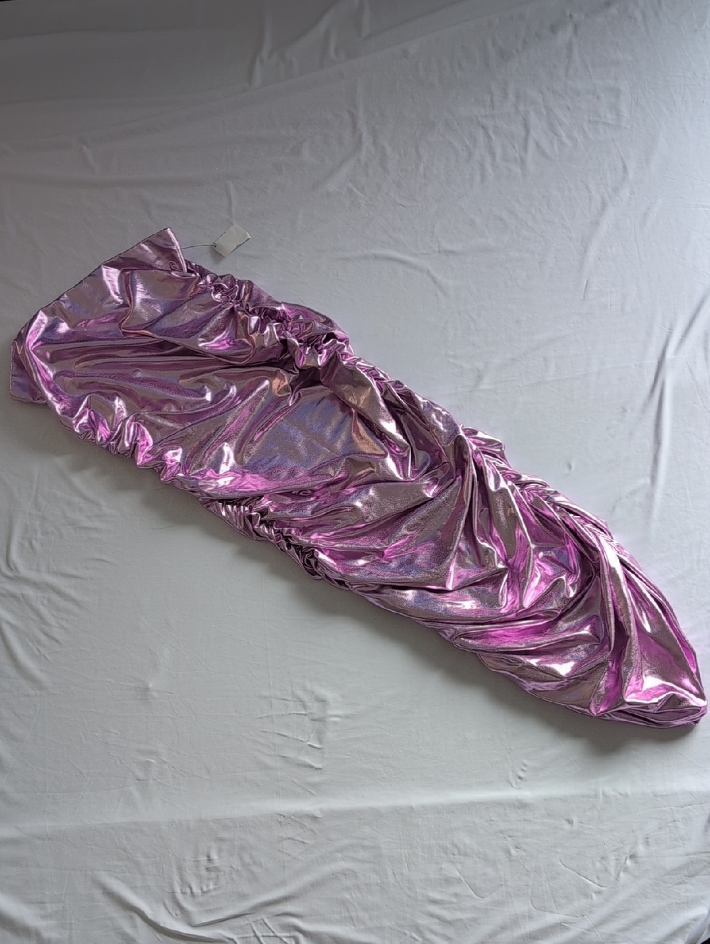 AKIRA Metallic Pink Midi Skirt